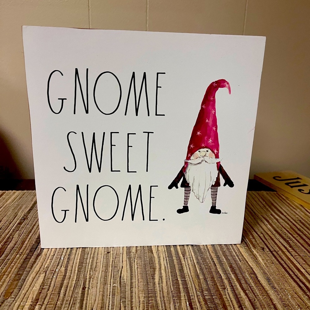 Rae Dunn Gnome Decor Sign